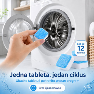 Set od 12 tableta za dubinsko čišćenje veš mašine
