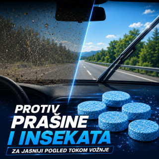Set 5 tableta za tečnost za brisače – do 20l rastvora za čistu šoferku