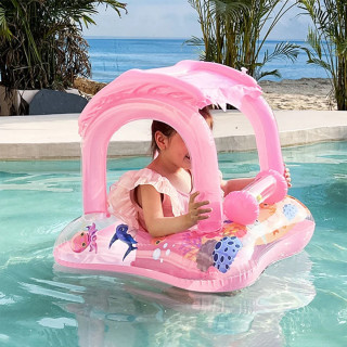 Pink Baby Boat - Zabavni roze šlauf  sa krovom za mališane 