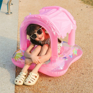 Pink Baby Boat - Zabavni roze šlauf  sa krovom za mališane 