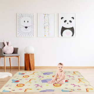 Baby play mat - dvostrana podna prostirka za bebe u poklon pakovanju 180x150cm