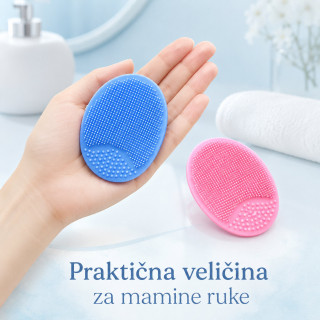 Set 2 silikonske četkice za bebinu glavicu – nežno kupanje i temenjača