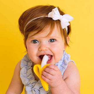 Banana četkica za masiranje bebinih desni 