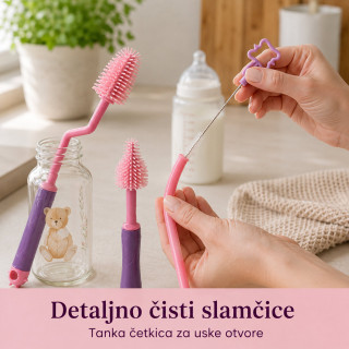 Praktični set za pranje flašica i čaša – za svaki ugao koji sunđer ne može da dohvati