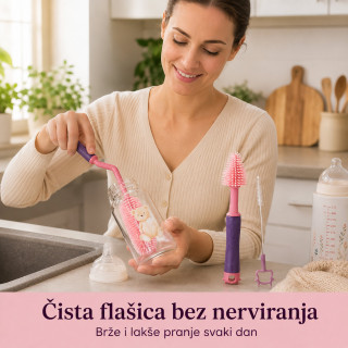 Praktični set za pranje flašica i čaša – za svaki ugao koji sunđer ne može da dohvati