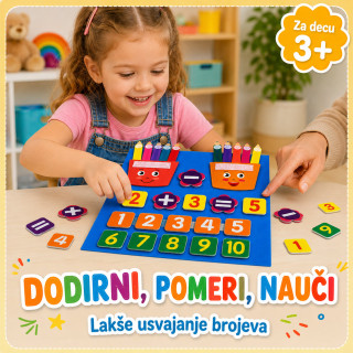 Montesori edukativna tabla od filca za učenje matematike