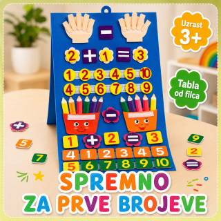 Montesori edukativna tabla od filca za učenje matematike