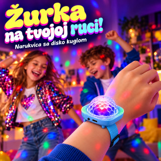 Narukvica sa disko kuglom za zabavu - Luda projekcija