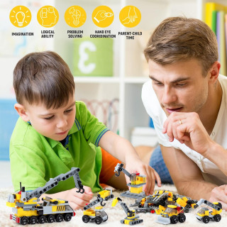 Građevinska avantura - 6u1 set sklapajućih vozila 