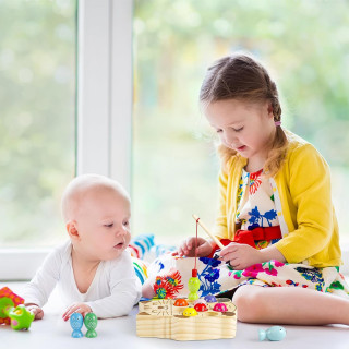 Montessori drvena pecaljka za ribice 