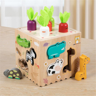 Drvena kocka Montessori zabave - 8u1 set za radoznale mališane