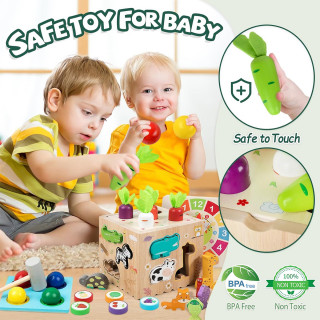 Drvena kocka Montessori zabave - 8u1 set za radoznale mališane