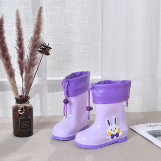 Pink rabbit -  Roze gumene čizme za decu sa toplim uloškom