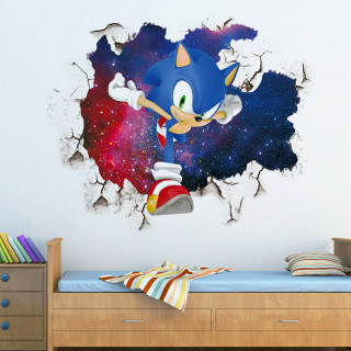 The Hedgehog in action - Sonik u akciji veliki PVC stiker