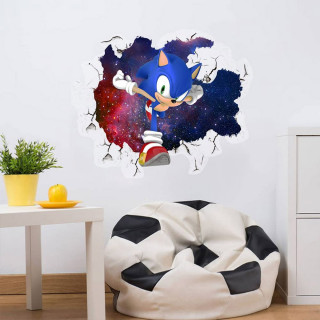 The Hedgehog in action - Sonik u akciji veliki PVC stiker