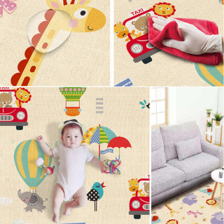 Baby play mat - dvostrana podna prostirka za bebe u poklon pakovanju 180x150cm