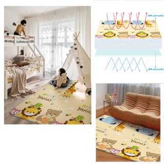 Animal family play mat - Mekana podna prostirka za igru 180x150cm