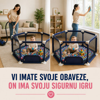 Sigurna dečija ogradica za igru – prostor za bezbrižnu igru - Baby Playpen