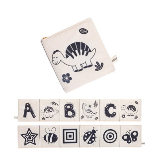 Cotton Vision Fence - Pamučna crno-bela ogradica za bebinu kolevku