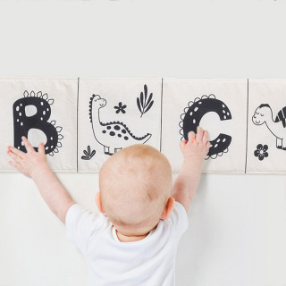 Cotton Vision Fence - Pamučna crno-bela ogradica za bebinu kolevku