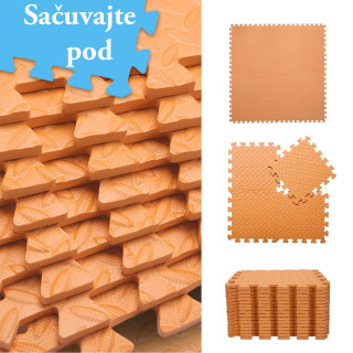EVA kocke narandžaste boje set od 4 kom - mekana podna podloga
