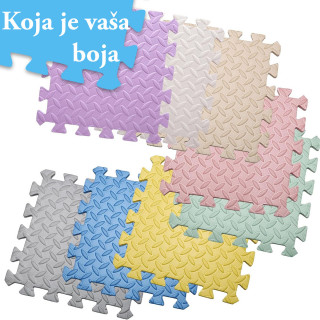 EVA kocke sive boje set od 4 kom - mekana podna podloga