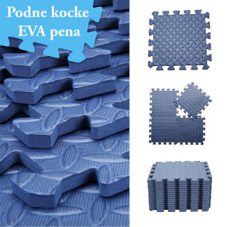 EVA kocke teget boje set od 4 kom - mekana podna podloga