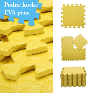 EVA kocke žute boje set od 4 kom - mekana podna podloga
