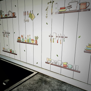 Kitchen Wall 1m x 60cm – Vodootporni stiker za kuhinju