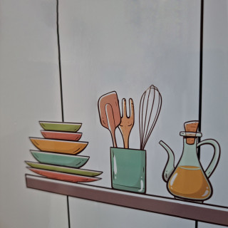 Kitchen Wall 1m x 60cm – Vodootporni stiker za kuhinju