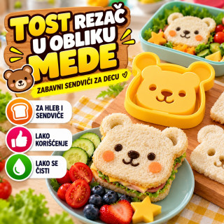 Tost rezač hleba-sendviča u obliku mede