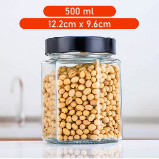 Šestougaona tegla za čuvanje hrane 500 ml