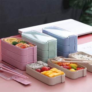 3u1 bento box  - eko kutija za ručak sa priborom