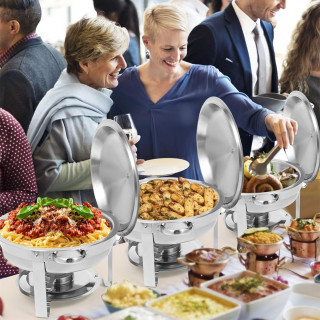 Diš Buffet - Okrugli grejač hrane sa gorionikom