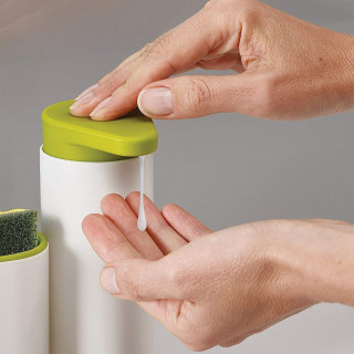 Sink Organizer 3u1 - Dispenzer za tečni sapun sa pregradama za četke i sunđere