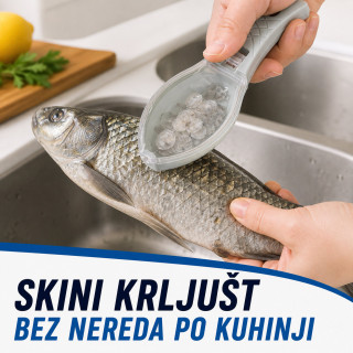 Praktični čistač krljušti za ribu – bez nereda po kuhinji