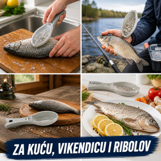 Praktični čistač krljušti za ribu – bez nereda po kuhinji
