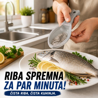 Praktični čistač krljušti za ribu – bez nereda po kuhinji