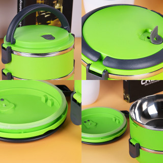 2u1 LUNCH BOX - izolaciona posuda za hranu na 2 nivoa 