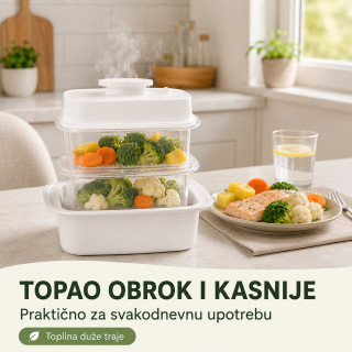 Spratna posuda za kuvanje na pari Favorina – zdrav obrok bez šporeta