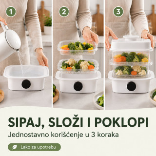 Spratna posuda za kuvanje na pari Favorina – zdrav obrok bez šporeta
