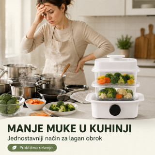 Spratna posuda za kuvanje na pari Favorina – zdrav obrok bez šporeta