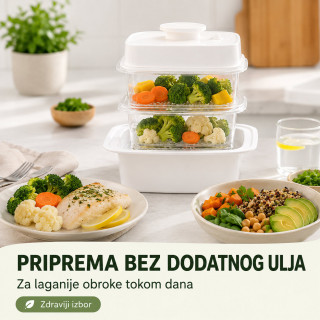 Spratna posuda za kuvanje na pari Favorina – zdrav obrok bez šporeta