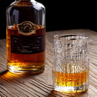 Bark Glass 400ml - Staklena čaša reljefnog dizajna 