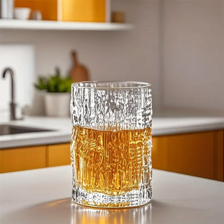 Bark Glass 400ml - Staklena čaša reljefnog dizajna 
