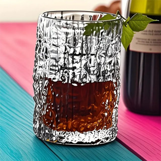 Bark Glass 400ml - Staklena čaša reljefnog dizajna 