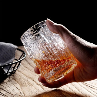 Bark Glass 400ml - Staklena čaša reljefnog dizajna 