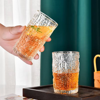 Bark Glass 400ml - Staklena čaša reljefnog dizajna 