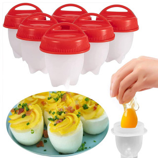Silikonske posudice za kuvanje jaja bez ljuske - set od 6 kom