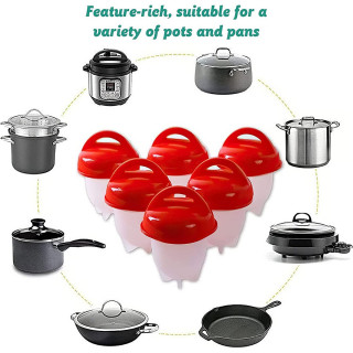 Silikonske posudice za kuvanje jaja bez ljuske - set od 6 kom